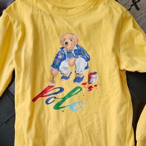 Boys polo ralph lauren bear long sleeve shirt